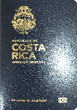 Capa do passaporte de Costa Rica