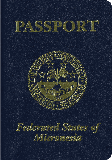 Capa do passaporte de Micronésia