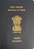 Passhülle von Indien