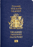 Passhülle von Island
