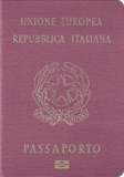 Passport cover of Italy