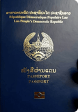 Capa do passaporte de Laos