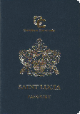 Passport cover of Santa Lucía