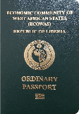 Passhülle von Liberia