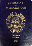 Passhülle von Mosambik