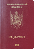 Passport cover of Romania