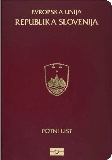 Passport cover of Slovenia