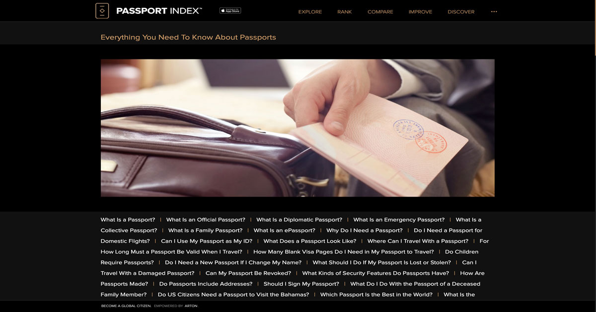 All About Passports | Passport Index 2024